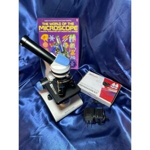 AmScope M50 Style Student Compound Microscope (40X - 1000X Mag) Slide Kit/manual